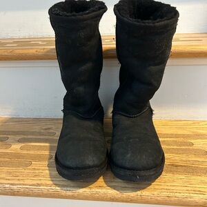 UGG Classic Tall Black Fur Boots 6M